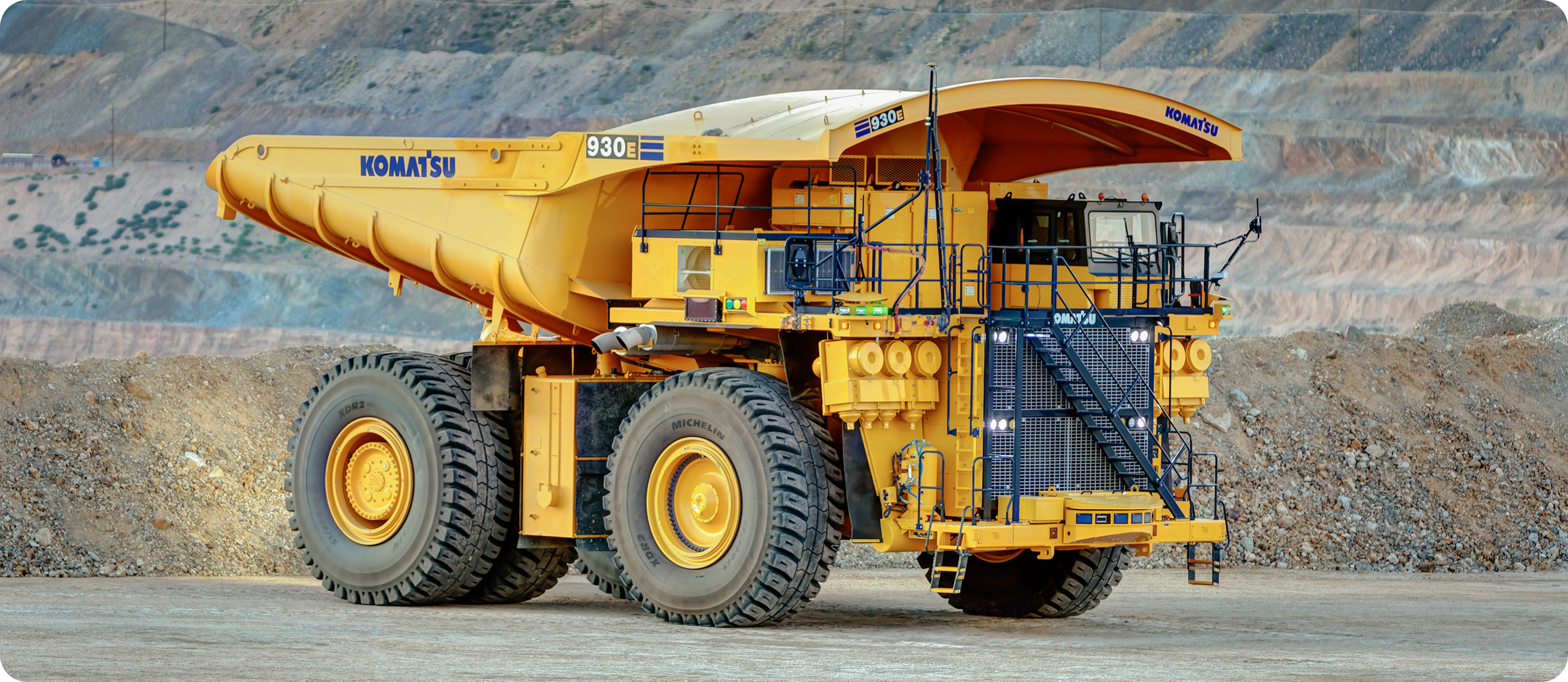 Komatsu’s 930E AHS operating at Codelco’s Gabriela Mistral copper mine in Chile.